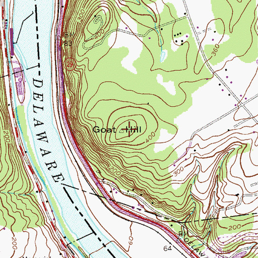 Topographic Map of Goat Hill, NJ