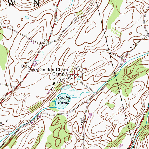 Topographic Map of Golden Chain Camp, NJ