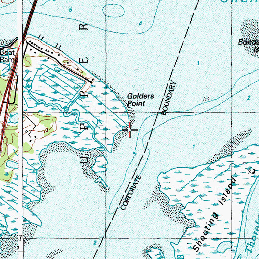 Topographic Map of Golders Point, NJ