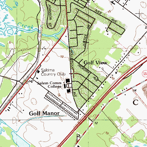 Topographic Map of Golf View, NJ