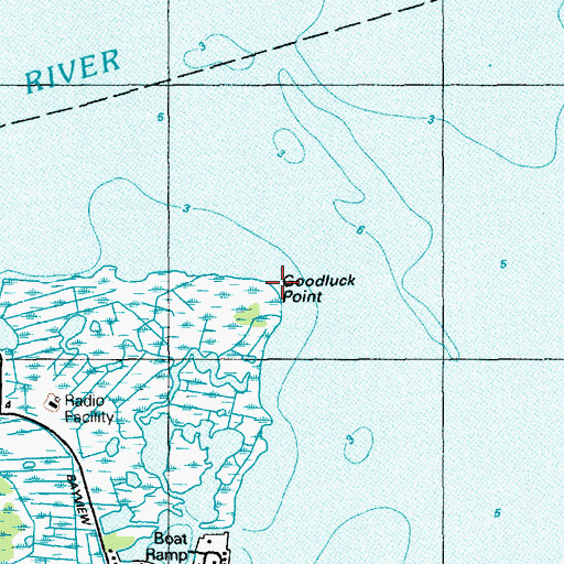 Topographic Map of Goodluck Point, NJ
