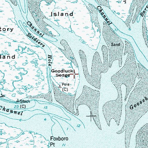 Topographic Map of Goodluck Sedge, NJ