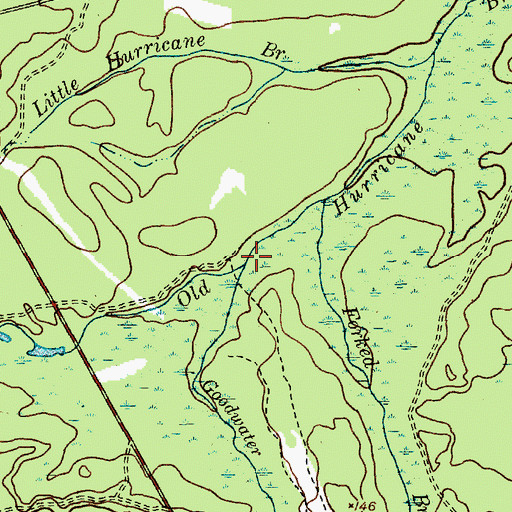 Topographic Map of Goodwater Branch, NJ