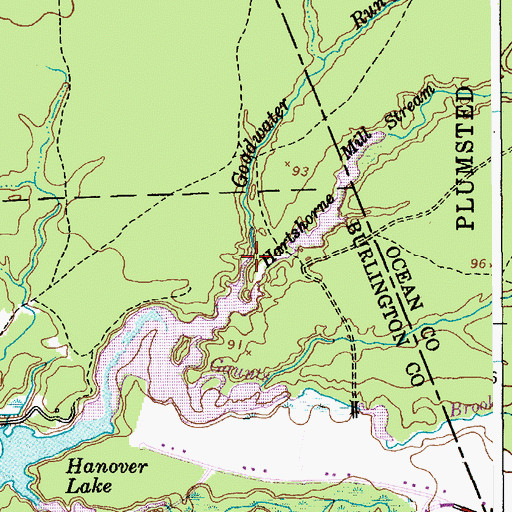 Topographic Map of Goodwater Run, NJ