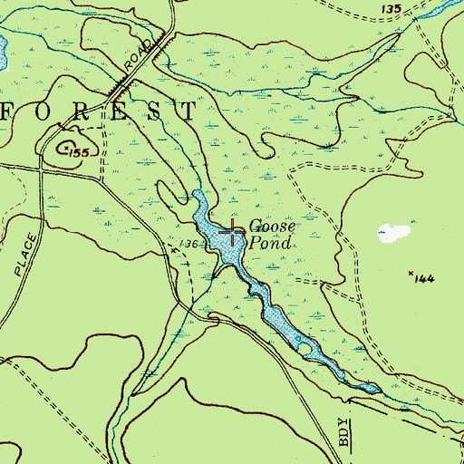Topographic Map of Goose Pond, NJ