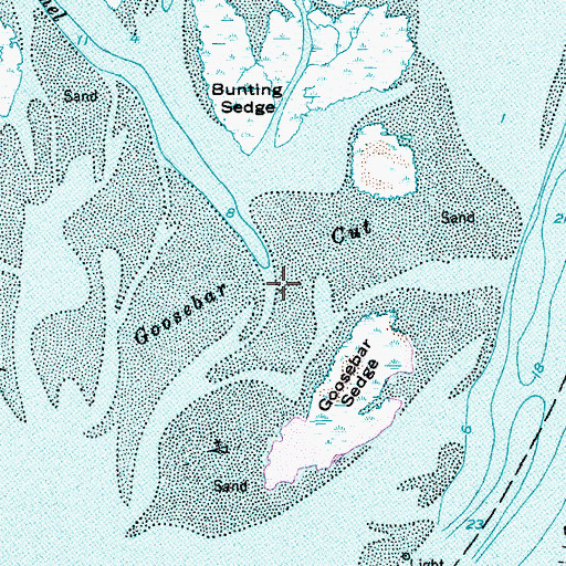 Topographic Map of Goosebar Cut, NJ