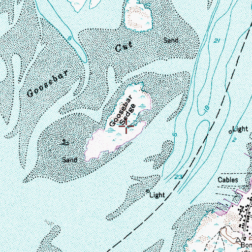 Topographic Map of Goosebar Sedge, NJ