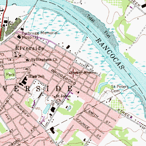 Topographic Map of Gospel Mission, NJ