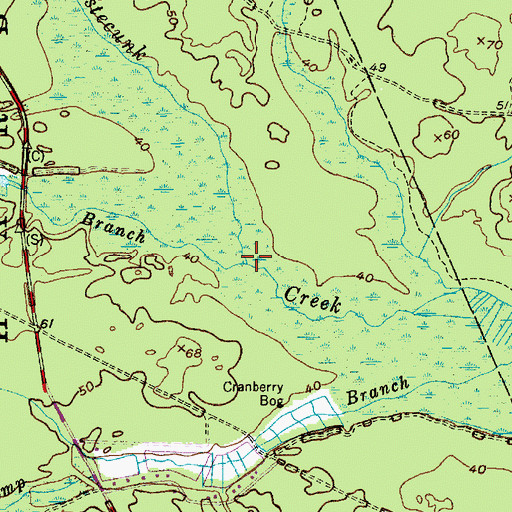 Topographic Map of Governors Branch, NJ