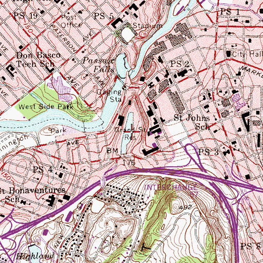 Topographic Map of Stanley M Levine Reservoir, NJ