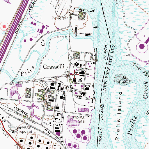 Topographic Map of Grasselli, NJ