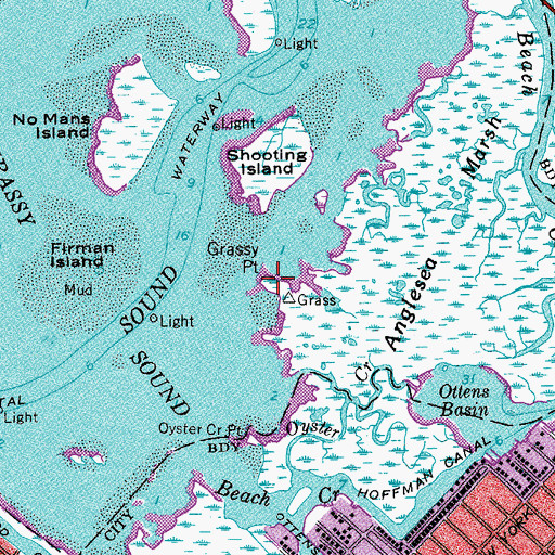 Topographic Map of Grassy Point, NJ