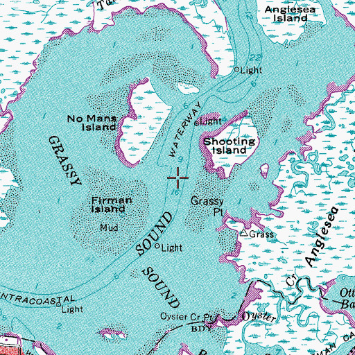 Topographic Map of Grassy Sound, NJ