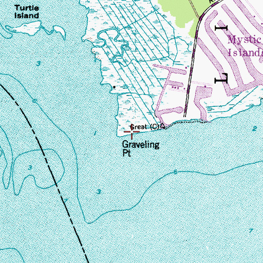 Topographic Map of Graveling Point, NJ