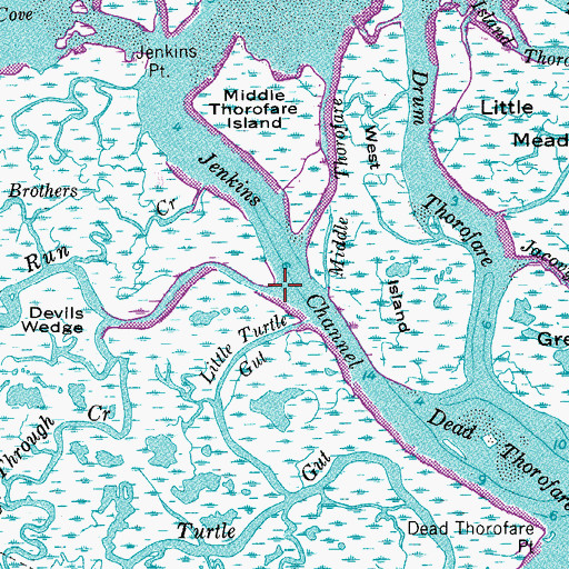 Topographic Map of Gravelly Run, NJ