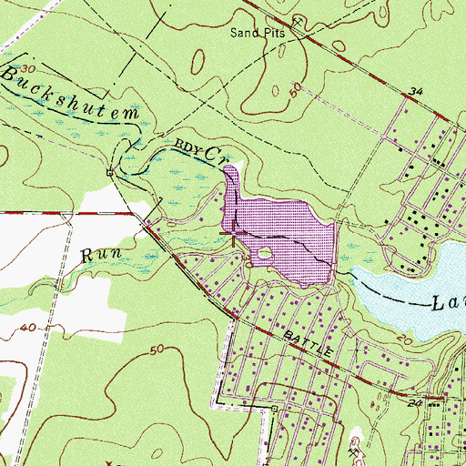 Topographic Map of Gravelly Run, NJ