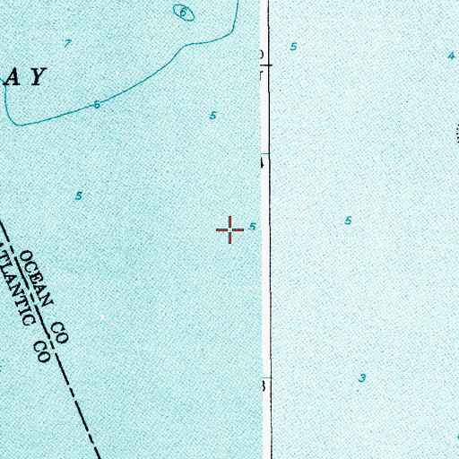 Topographic Map of Great Bay, NJ