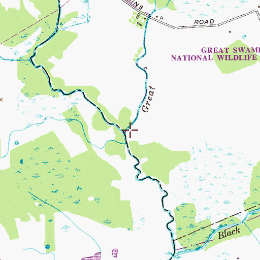 Topographic Map of Great Brook, NJ