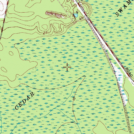 Topographic Map of Great Cedar Swamp, NJ