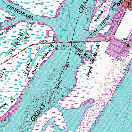Topographic Map of Great Channel, NJ