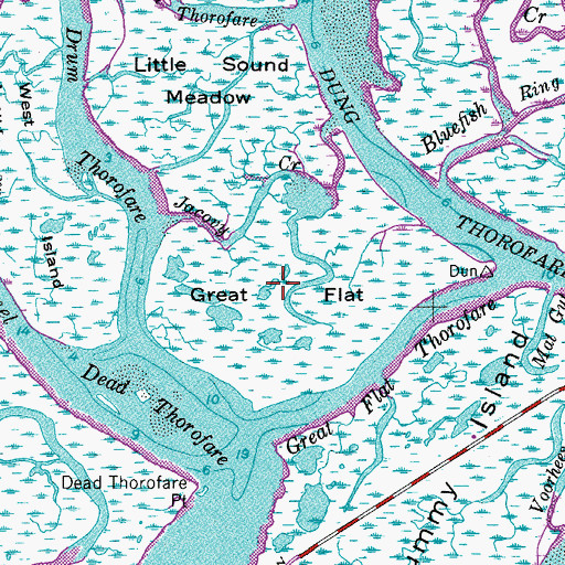 Topographic Map of Great Flat, NJ