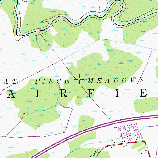 Topographic Map of Great Piece Meadows, NJ