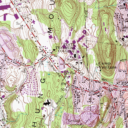 Topographic Map of Grebe Pond, NJ