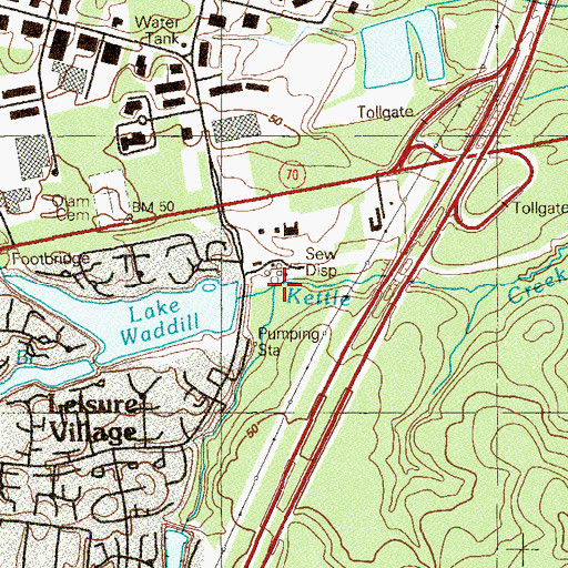 Topographic Map of Green Branch, NJ