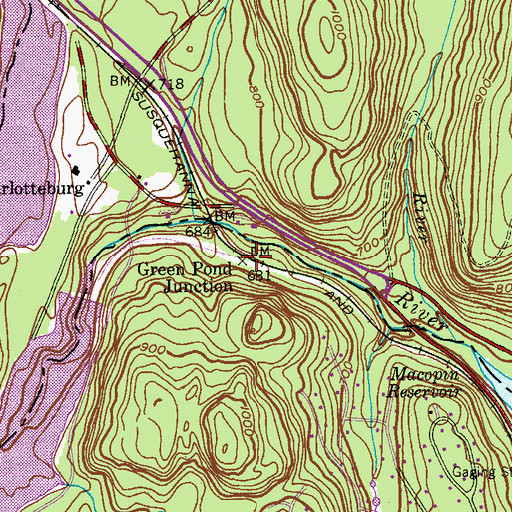 Topographic Map of Green Pond Junction, NJ