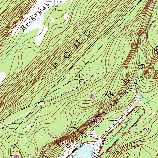 Topographic Map of Green Pond Mountain, NJ