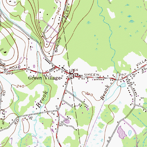 Topographic Map of Green Village, NJ
