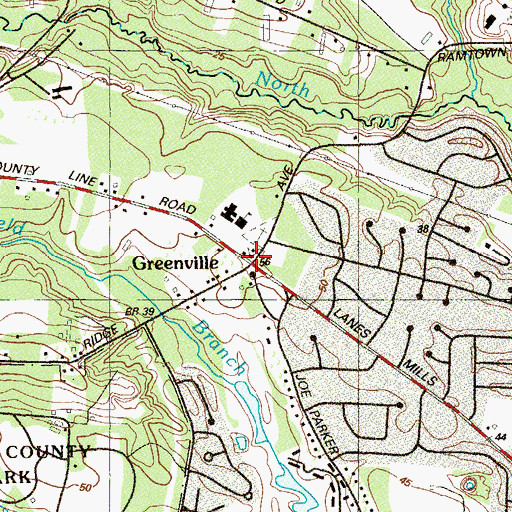 Topographic Map of Greenville, NJ