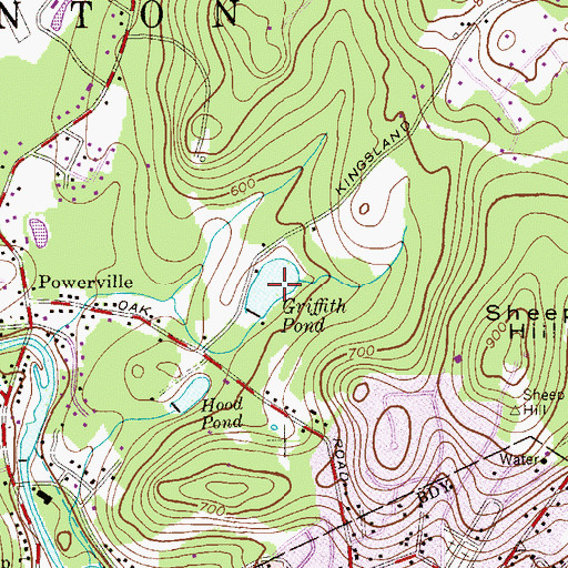 Topographic Map of Griffith Pond, NJ