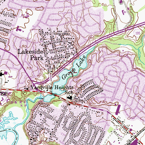 Topographic Map of Gropp Lake, NJ