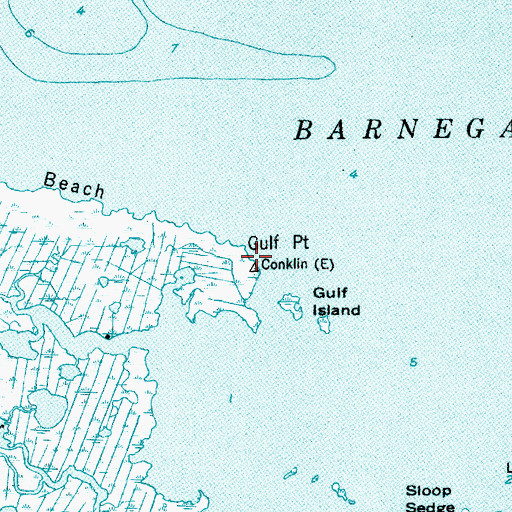 Topographic Map of Gulf Point, NJ