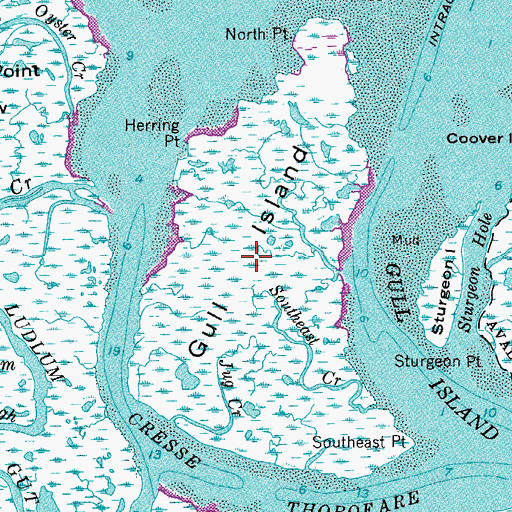 Topographic Map of Gull Island, NJ