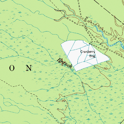 Topographic Map of Gun Branch, NJ