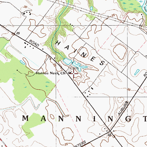 Topographic Map of Haines Neck Church, NJ