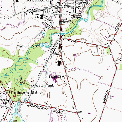 Topographic Map of Haines Memorial Sixth Grade Center School, NJ