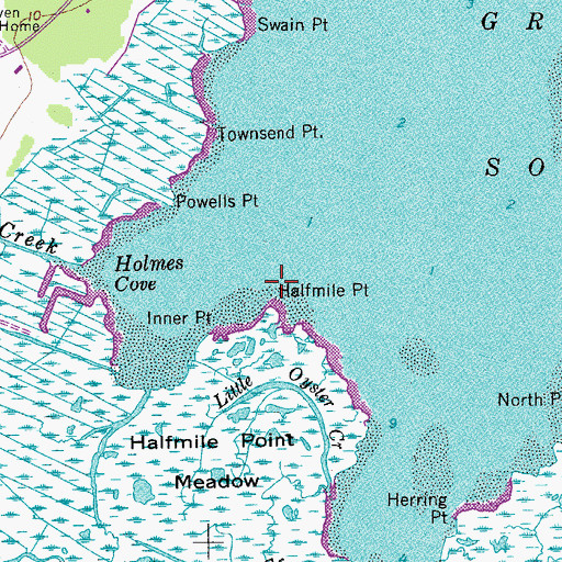Topographic Map of Halfmile Point, NJ