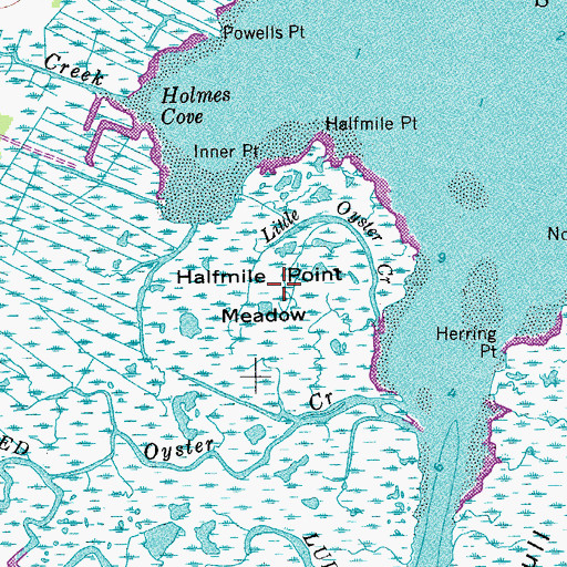Topographic Map of Halfmile Point Meadow, NJ