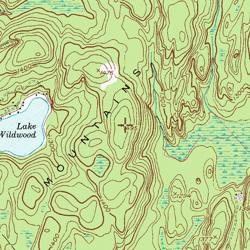 Topographic Map of Hamburg Mountains, NJ