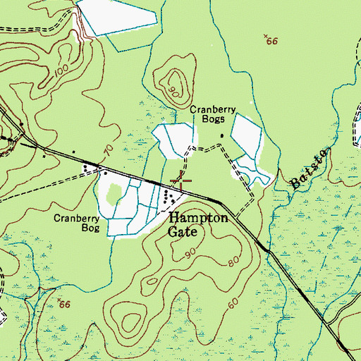 Topographic Map of Hampton Gate, NJ