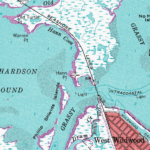 Topographic Map of Hann Point, NJ