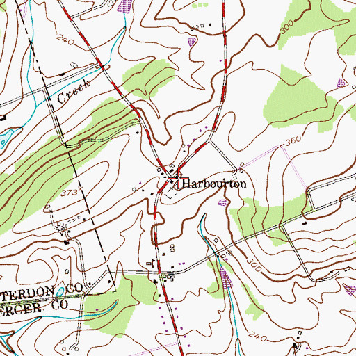 Topographic Map of Harbourton, NJ