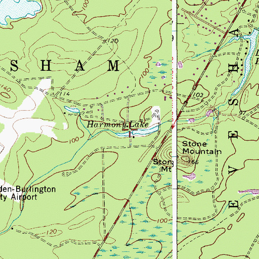 Topographic Map of Harmony Lake, NJ