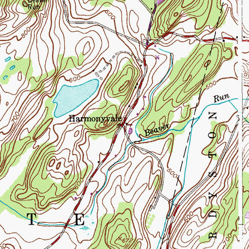 Topographic Map of Harmonyvale, NJ