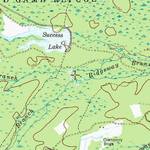 Topographic Map of Harris Branch, NJ