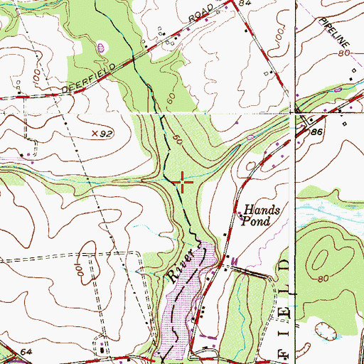 Topographic Map of Harrow Run, NJ