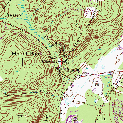 Topographic Map of Lake Hartung, NJ